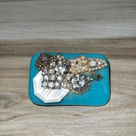 Custom Belt Buckle From Vintage/Antique Jewelry